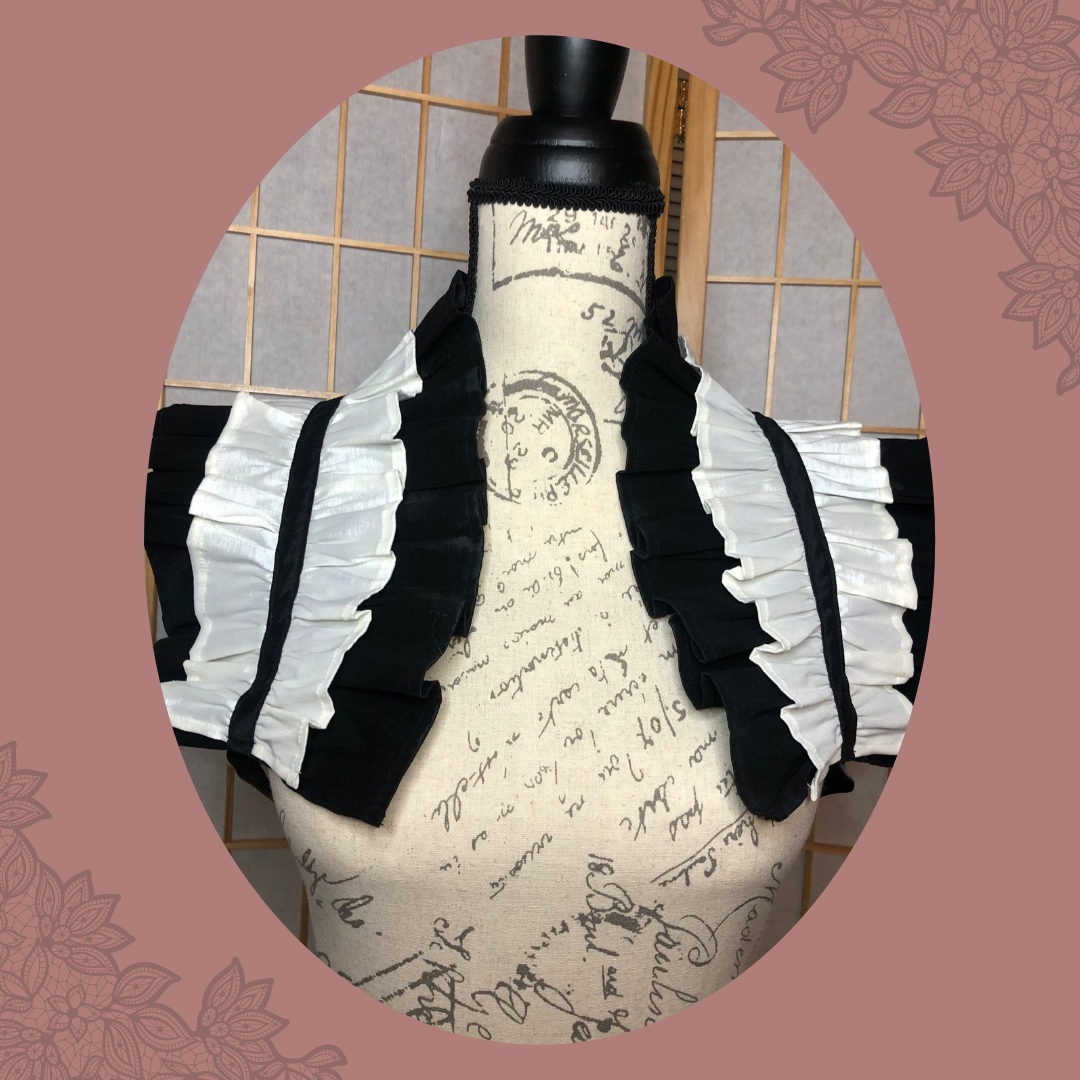 Erotic Queen Goddess Collar in Black & White