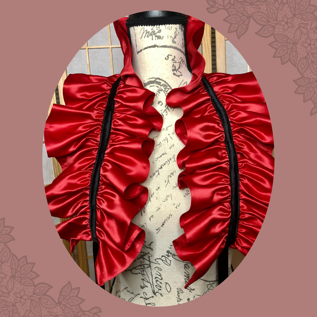 Erotic Queen Goddess Collar in Red & Black