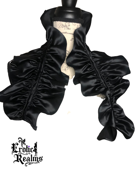 Erotic Queen Goddess Collar in Black and Satin